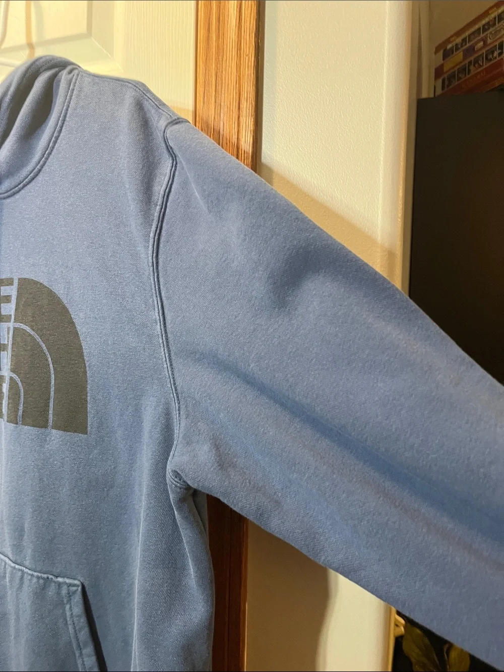 The North Face Blue Cotton Blend Hoodie Sweatshirt - Men’s XL